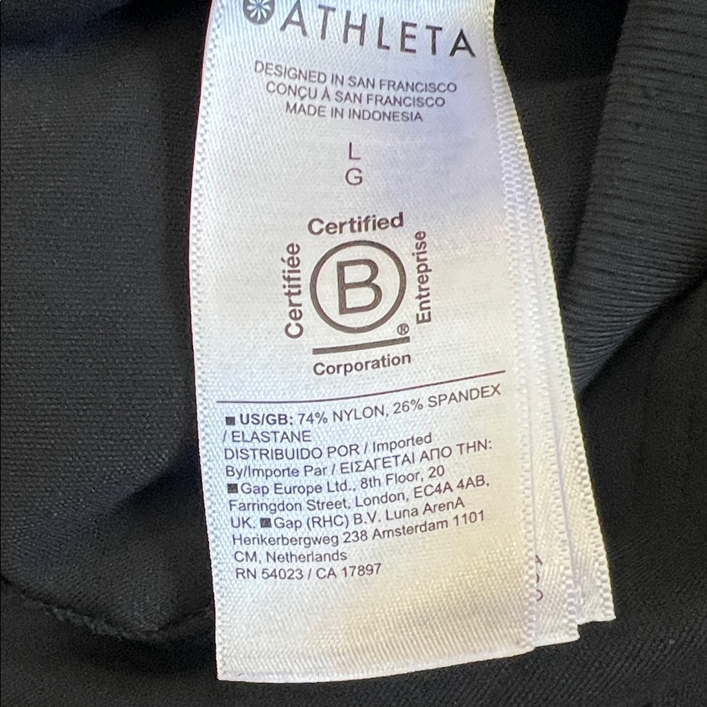 Like New! Athleta Venice High Rise Wide Leg Pant No-dig waistband Black Size L - Picture 9 of 16
